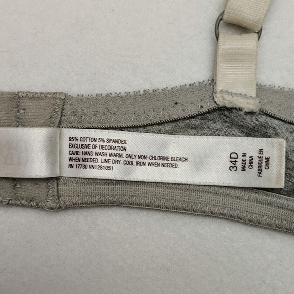 Gray Bra w/ Lace Trim - Picture 7 of 7